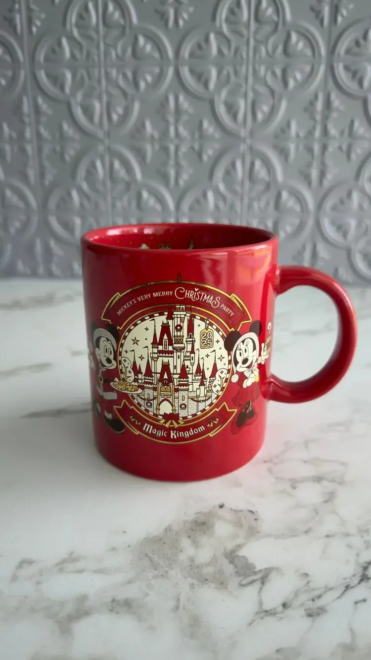 Disney World Mickey’s Very Merry Christmas Party 2025 Mug NEW
